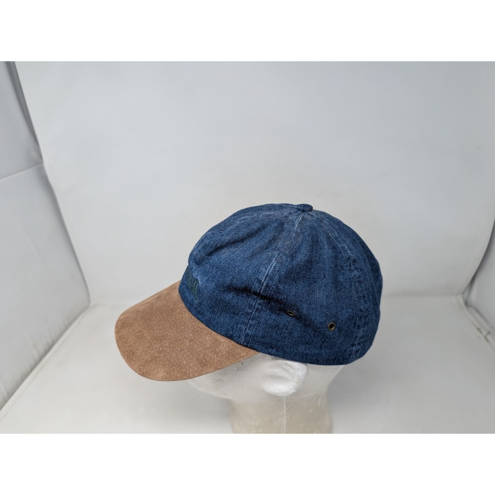 Pacific Trail Denim Suede Union Made In USA Baseball Cap Dad‎ Hat Leather Strap - Picture 3 of 9